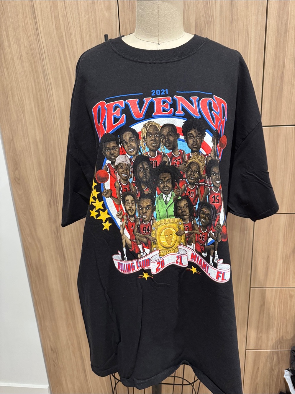 Revenge rolling loud 2021 Graphic Tee - Black